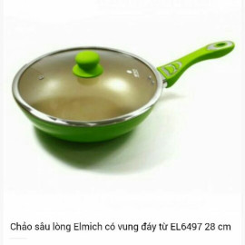 Chảo sâu lòng Elmich có vung đáy từ EL6497 28 cm
