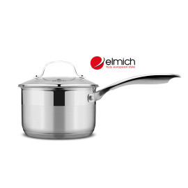 Quánh Inox 5 đáy Elmich Baby size 16cm kèm vung kính