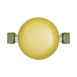 Nồi lẩu chống dính Ceramic Elmich Olive EDA2520 size 28cm, vung kính đáy từ