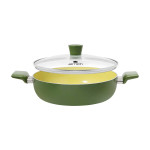 Nồi lẩu chống dính Ceramic Elmich Olive EDA2520 size 28cm, vung kính đáy từ