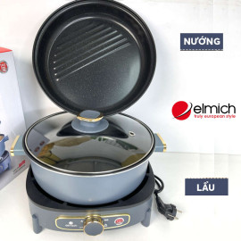 Nồi lẩu nướng điện đa năng Elmich 5,5L MEP-3910 bảo hành 24 tháng