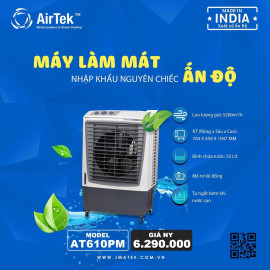 Quạt làm mát bằng hơi nước Airtek AT610PM sản xuất tại Ấn Độ, bảo hành 12 tháng