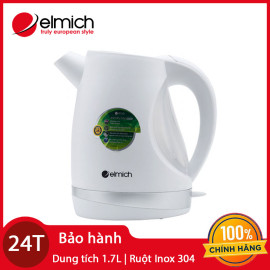Bình siêu tốc dung tích 1,7 lít Elmich KEE-0698 xuất xứ CH Séc, bảo hành 24 tháng màu trắng