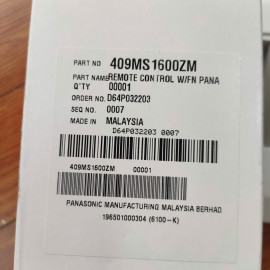 Điều khiển quạt treo tường Panasonic F409M chính hãng, xuất xứ Malaysia