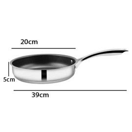 Chảo 20cm 3 đáy inox 304 chống dính cao cấp Elmich MaxA EL3761