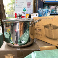 Nồi luộc gà Inox 304 thân cao 3 đáy Fivestar Plus 30cm, hàng chính hãng bảo hành 25 năm