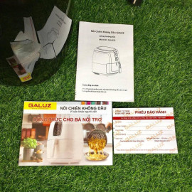 Nồi chiên không dầu 5.2 lít Galuz GLA-615 công suất 1800W nhập khẩu, bảo hành 18 tháng