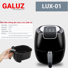 Nồi chiên không dầu điện tử Galuz Lux 01 dung tích 5.3L công suất 1800W bảo hành 18 tháng