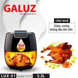 Nồi chiên không dầu điện tử Galuz Lux 01 dung tích 5.3L công suất 1800W bảo hành 18 tháng