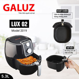 Nồi chiên không dầu Galuz Lux 02 dung tích 5.3L công suất 1800W bảo hành 30 tháng