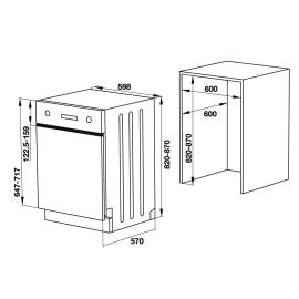 Máy rửa bát bán âm Hafele HDW-HI60C (533.23.120) hàng Đức, bảo hành 3 năm