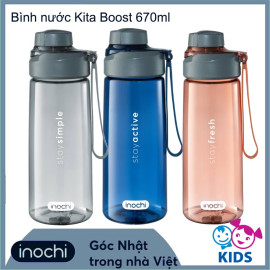 Bình nước trẻ em Inochi Kita Boost 670ml - Hàng xuất Nhật