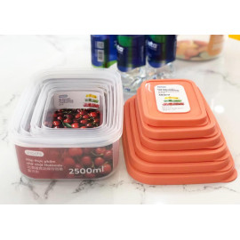 Bộ 6 hộp đựng thực phẩm chữ nhật Inochi Hokkaido hàng xuất Nhật