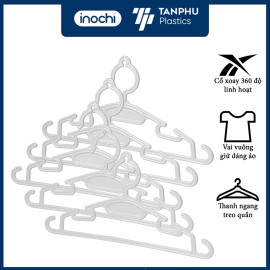 Set 10 móc áo mỏng trẻ em Inochi Hara 185 hàng xuất Nhật