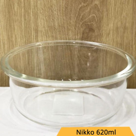 Hộp thuỷ tinh tròn kháng khuẩn đựng thực phẩm Inochi Nikko 620ml nắp hít chân không