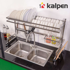 Kệ chén bát Inox 304 trên bồn rửa thông minh Kalpen size 85cm hàng chuẩn Đức