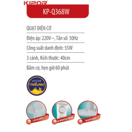 Quạt cây 3 cánh Kipor KP-Q368W hàng chính hãng, bảo hành 12 tháng
