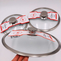 Nắp vung nồi chảo kính cường lực viền inox Lyncen - Hàng chính hãng