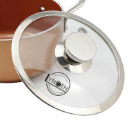 Nắp vung nồi chảo kính cường lực viền inox Lyncen - Hàng chính hãng