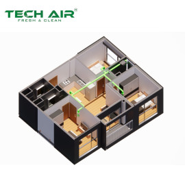 Máy cấp khí tươi Tech Air lưu lượng 350m3/h 4 cấp lọc PM2.5, Hepa khiển APP