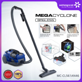 Máy hút bụi không túi Panasonic Megacyclone Malaysia 1600W MC-CL561AN46 bảo hành 12 tháng