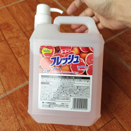 Nước rửa chén WAI Rookie-V 2L Nhật Bản có vòi nhấn - Hương bưởi