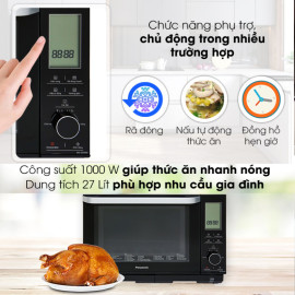 Lò hấp nướng đối lưu có vi sóng đa năng 27 lít Panasonic PALM-NN-DS596BYUE 1200W