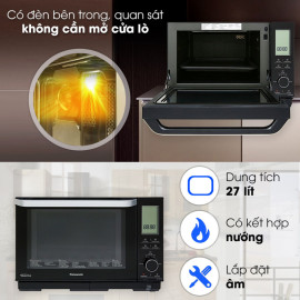 Lò hấp nướng đối lưu có vi sóng đa năng 27 lít Panasonic PALM-NN-DS596BYUE 1200W