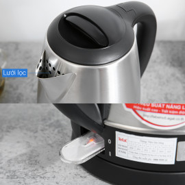 Ấm siêu tốc Inox 304 Tefal KI800D68 1.7L công suất 1800W bảo hành 24 tháng