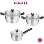 Bộ 2 nồi và 1 quánh Inox 304 Tefal Simpleo 18cm/20cm/24cm hàng chính hãng, bảo hành 5 năm