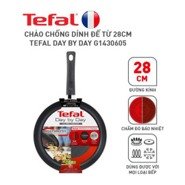 Chảo nhôm chống dính Titanium 28cm Tefal Day By Day G1430605, bảo Hành 2 Năm
