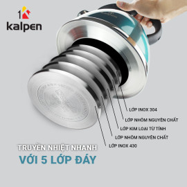 Ấm đun nước Inox 304 cao cấp Kalpen KK03 dung tích 3L dùng bếp từ chuẩn Đức