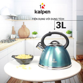 Ấm đun nước Inox 304 cao cấp Kalpen KK03 dung tích 3L dùng bếp từ chuẩn Đức