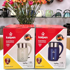 Ấm siêu tốc Inox 304 Kalpen 2200W dung tích 1.8L ủ ấm KK68, chuẩn Đức