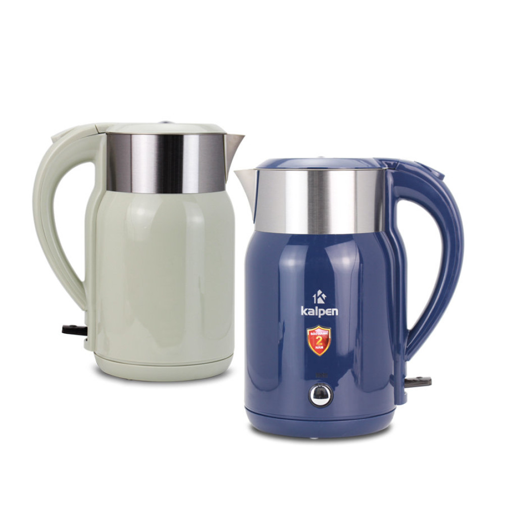 Ấm siêu tốc Inox 304 Kalpen 2200W dung tích 1.8L ủ ấm KK68, chuẩn Đức