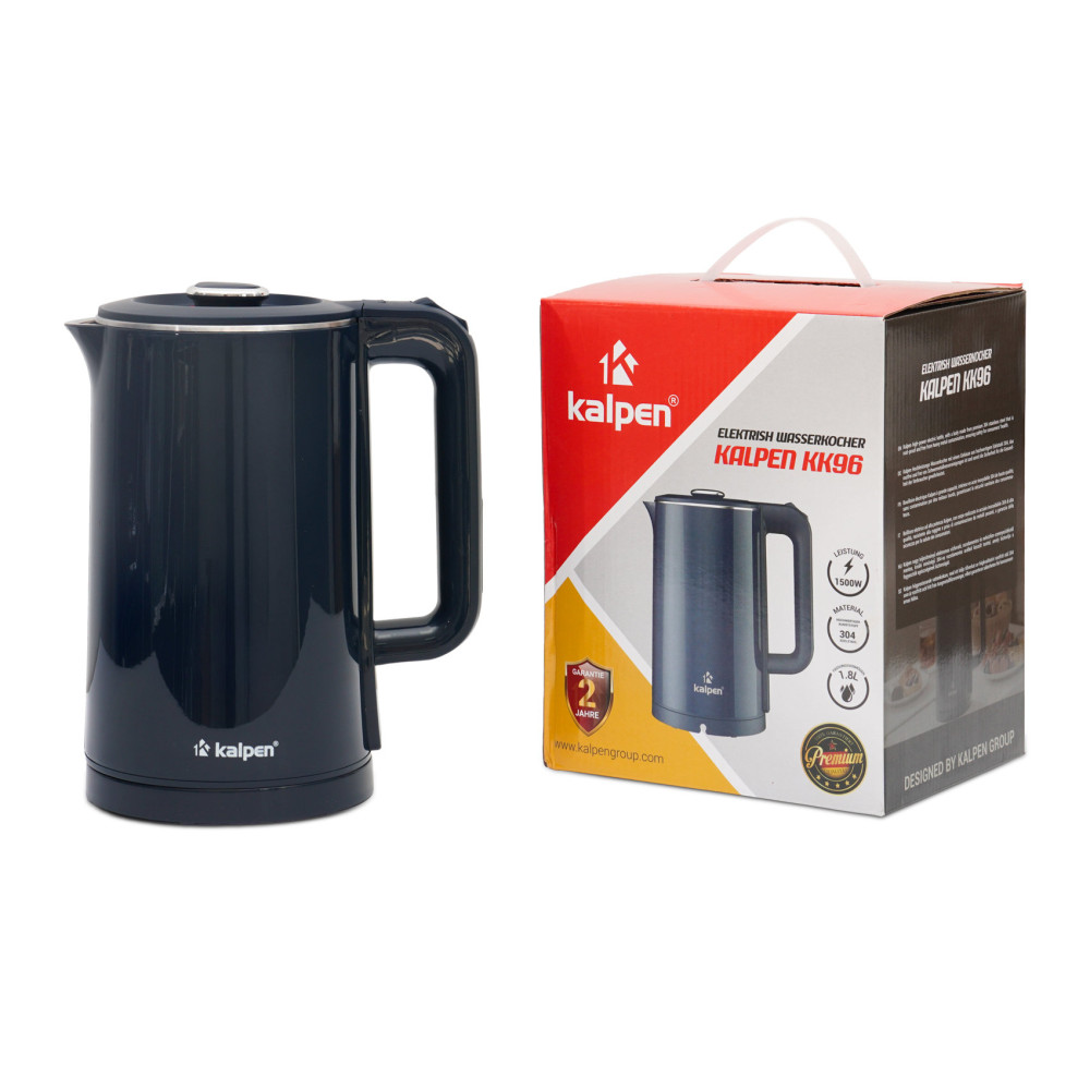 Ấm đun nước siêu tốc Inox 304 Kalpen 1.8L KK96, bảo hành 24 tháng