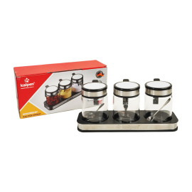 Bộ 3 hũ thủy tinh đựng gia vị 300ml Kalpen SB2 kèm..