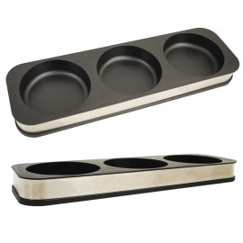 Bộ 3 hũ thủy tinh đựng gia vị 300ml Kalpen SB2 kèm khay và muỗng Inox