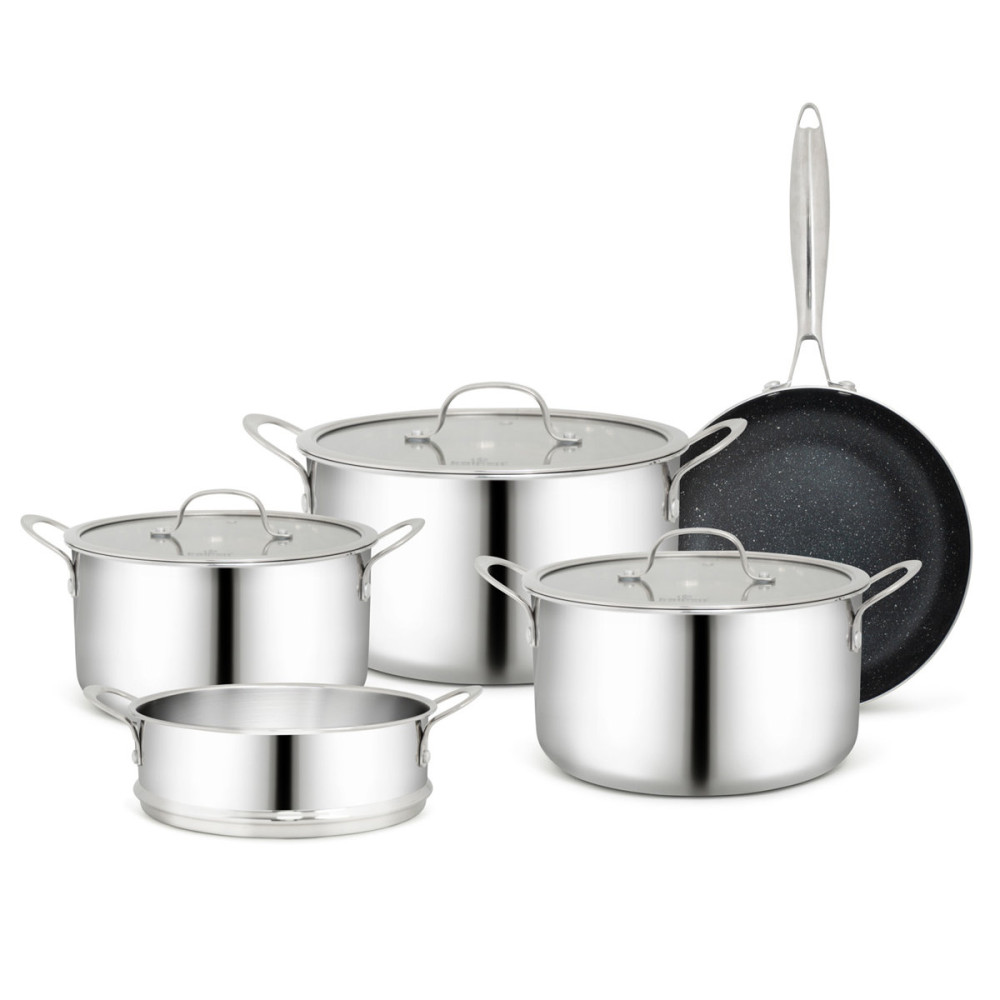 Bộ nồi chảo Inox 3 lớp đúc liền khối Kalpen Kampfer KF3 bảo hành 30 năm