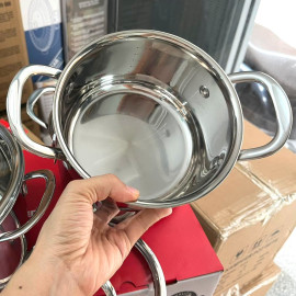 Bộ nồi chảo Inox 3 lớp đúc liền khối Kalpen Kampfer KF3 bảo hành 30 năm