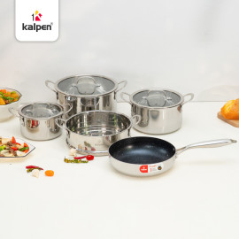 Bộ nồi chảo Inox 3 lớp đúc liền khối Kalpen Kampfer KF3 bảo hành 30 năm