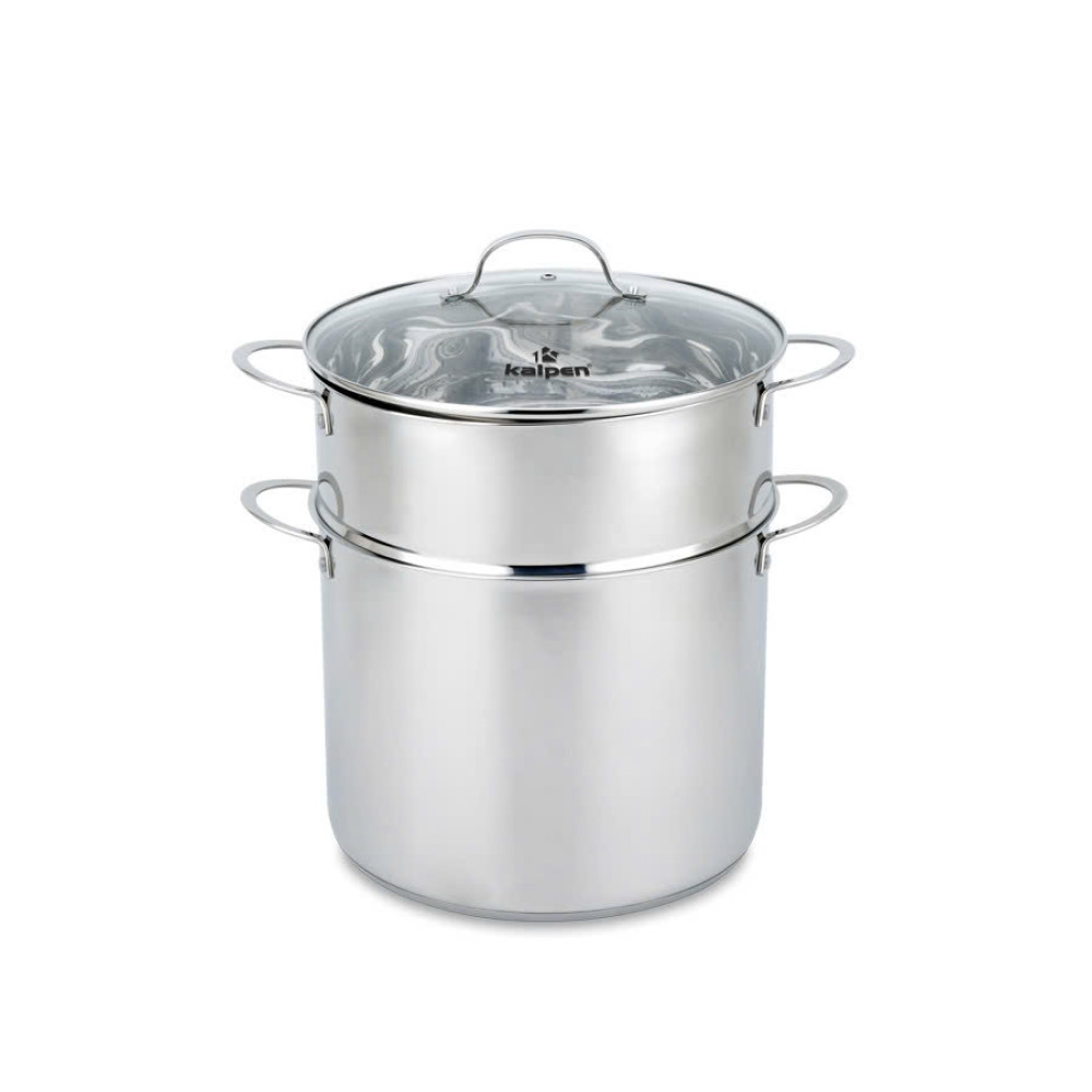 Bộ nồi xửng Inox 5 đáy Kalpen L30PRO size 30cm dung tích 14L, bảo hành 5 năm