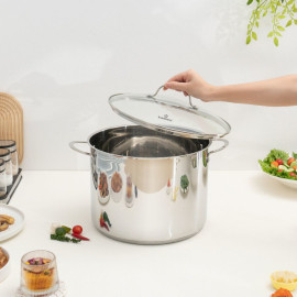 Bộ nồi xửng Inox 5 đáy Kalpen L30PRO size 30cm dung tích 14L, bảo hành 5 năm