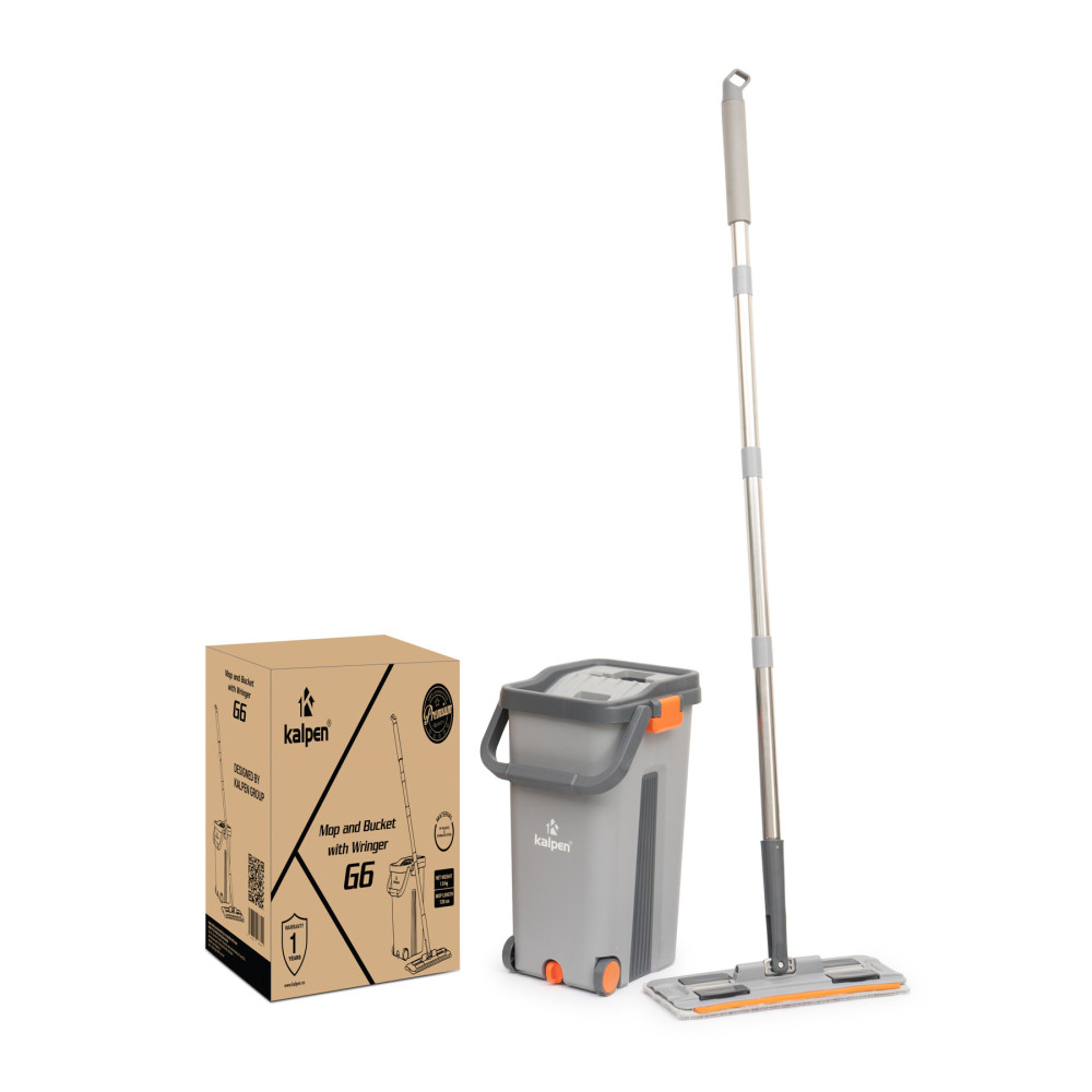 Bộ cây lau nhà tách nước tự vắt thông minh Kalpen G6 kèm 2 bông lau