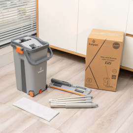 Bộ cây lau nhà tách nước tự vắt thông minh Kalpen G6 kèm 2 bông lau