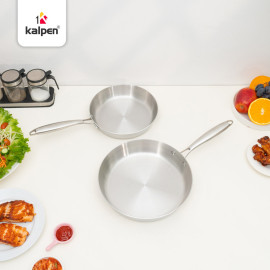 Chảo Inox 304 đúc liền khối 3 lớp Kalpen Luxus size 26cm, bảo hành 5 năm