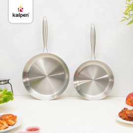 Chảo Inox 304 đúc liền khối 3 lớp Kalpen Luxus size 26cm, bảo hành 5 năm