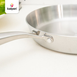 Chảo Inox 3 lớp đúc liền khối Kalpen Luxus size 20cm, bảo hành 5 năm