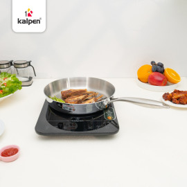 Chảo Inox 304 đúc liền khối 3 lớp Kalpen Luxus size 26cm, bảo hành 5 năm