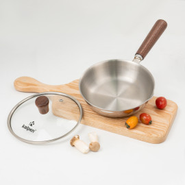 Chảo inox 304 đúc liền khối có miệng rót Kalpen Baby Rinmer 16cm